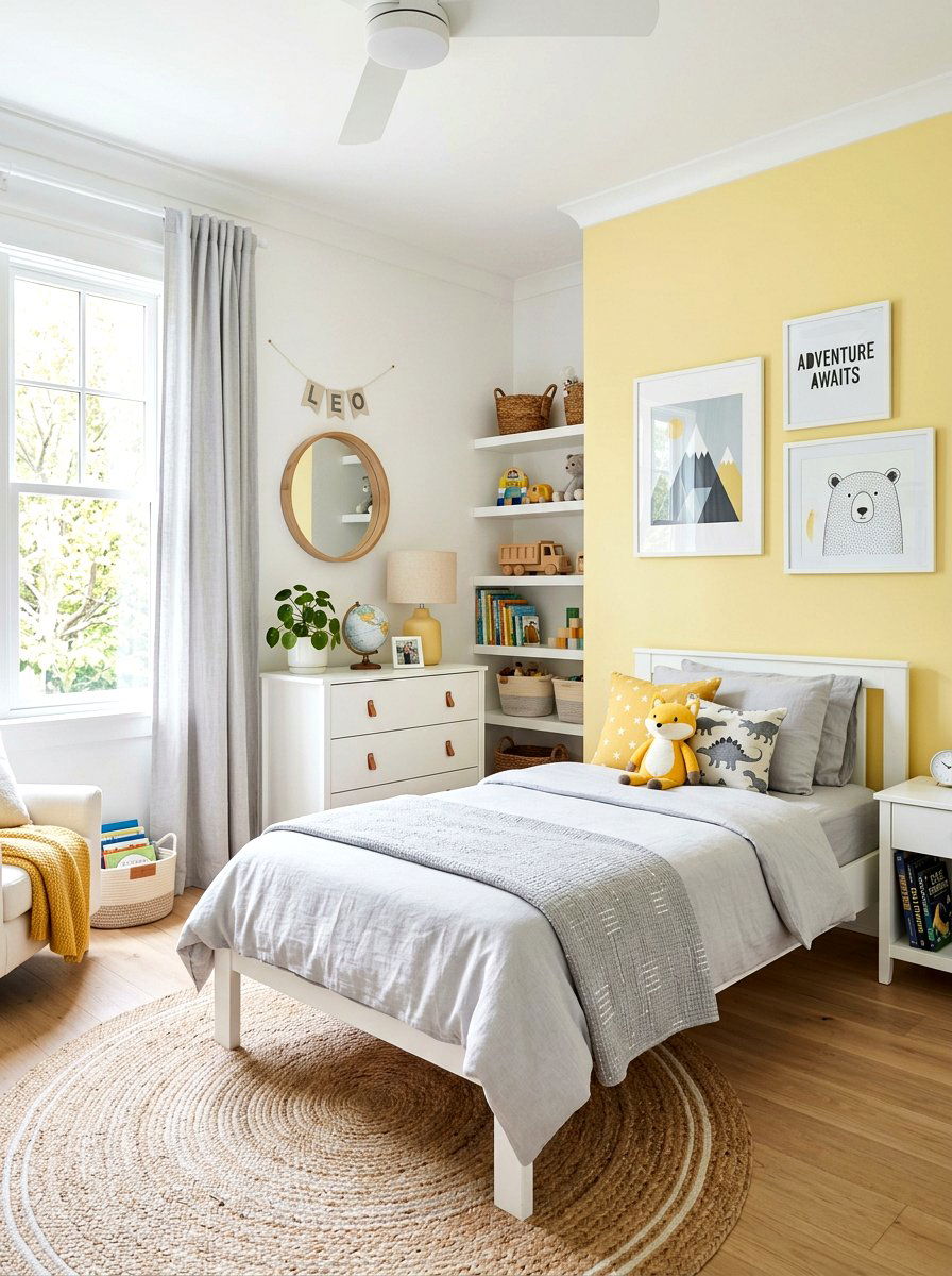 Soft Yellow Boys Bedroom - 25 Spring Boy Room Decor Ideas