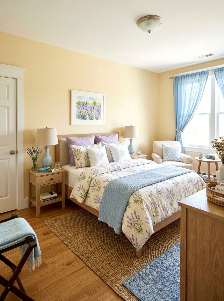 Soft Yellow Guest Room - 25 Spring Butter Yellow Decor Ideas