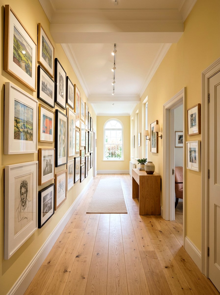 Soft Yellow Hallway Gallery - 25 Spring Butter Yellow Decor Ideas