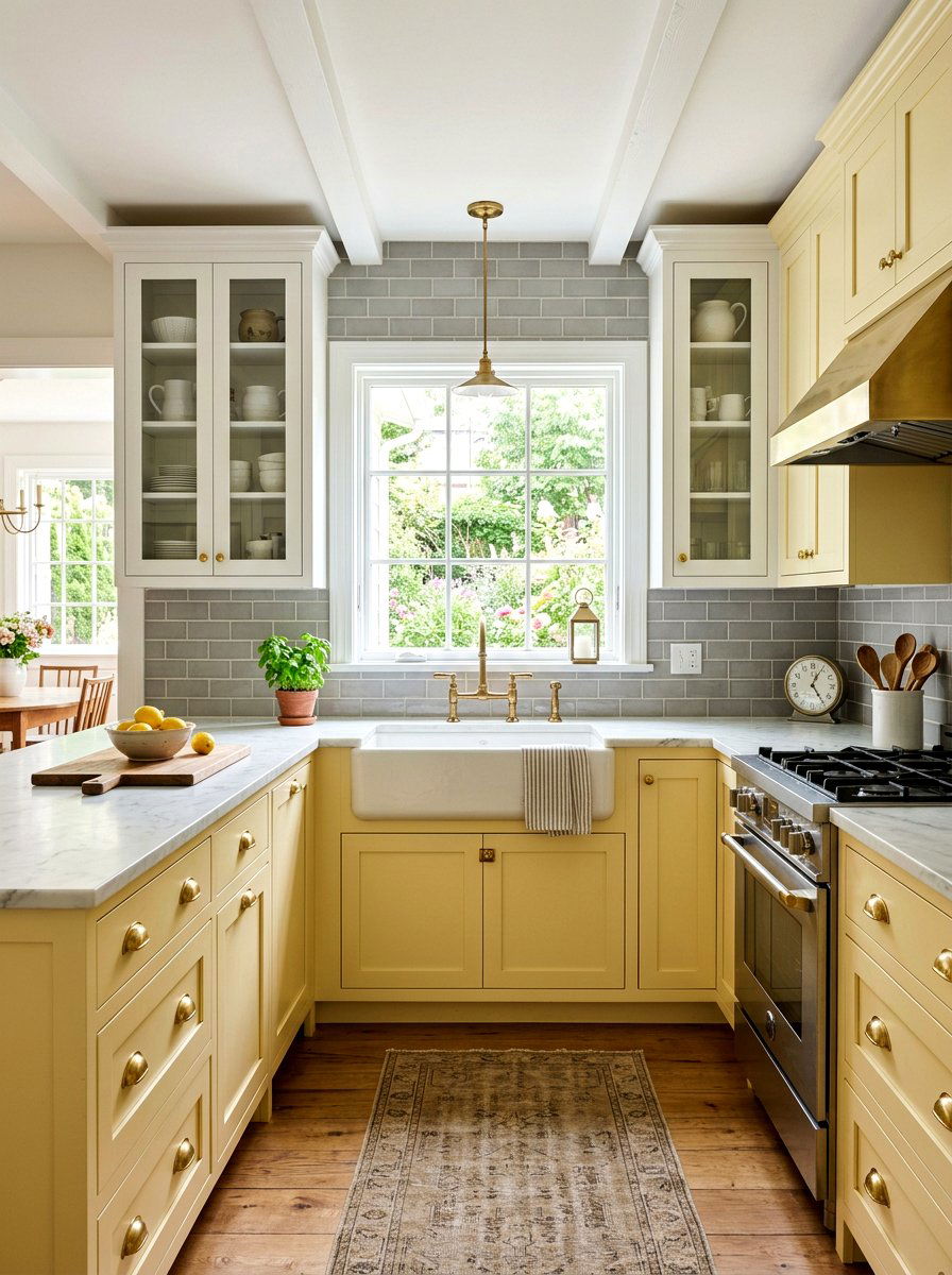Soft Yellow Kitchen Cabinets - 25 Spring Butter Yellow Decor Ideas