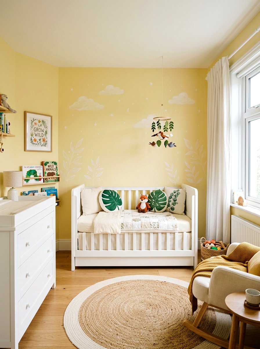 Soft Yellow Nursery Walls - 25 Spring Baby Room Decor Ideas