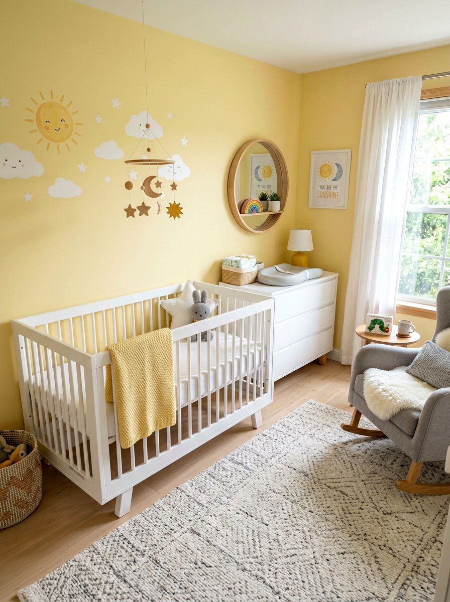 Soft Yellow Nursery - 25 Spring Nursery Decor Ideas