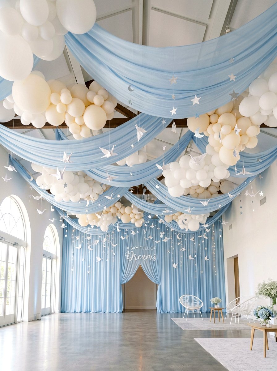 Soft blue sky decor - 25 Spring First Birthday Decor Ideas