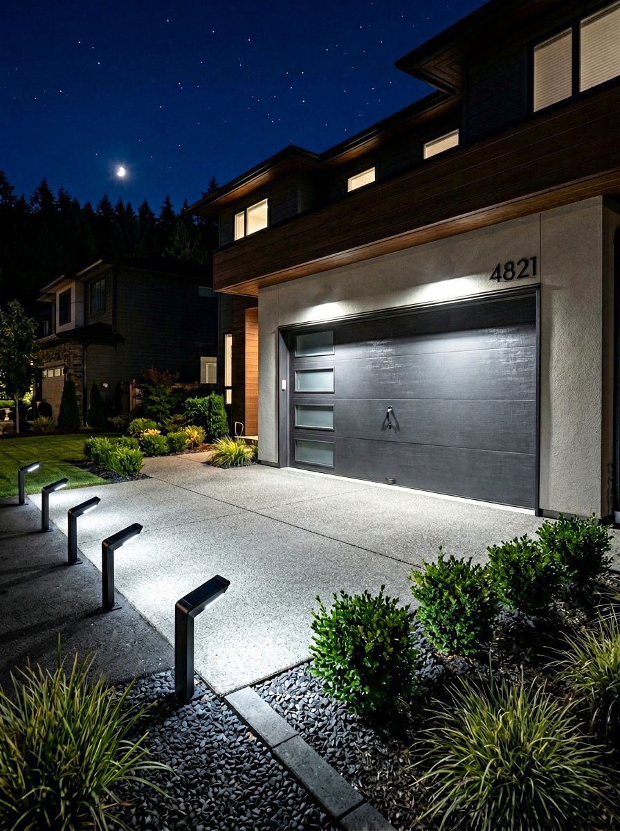Solar Garage Light - 25 Spring Garage Door Decor Ideas