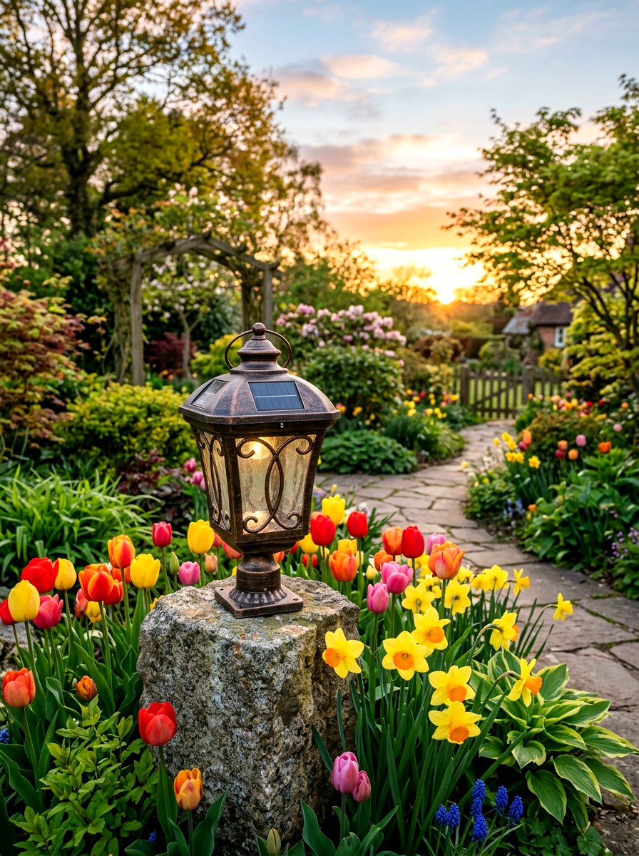 Solar Outdoor Garden Lantern - 25 Spring Lantern Decor Ideas