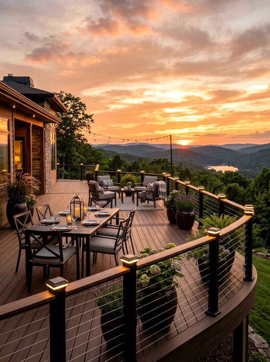 Solar Post Lights - 25 Deck Spring Decor Ideas