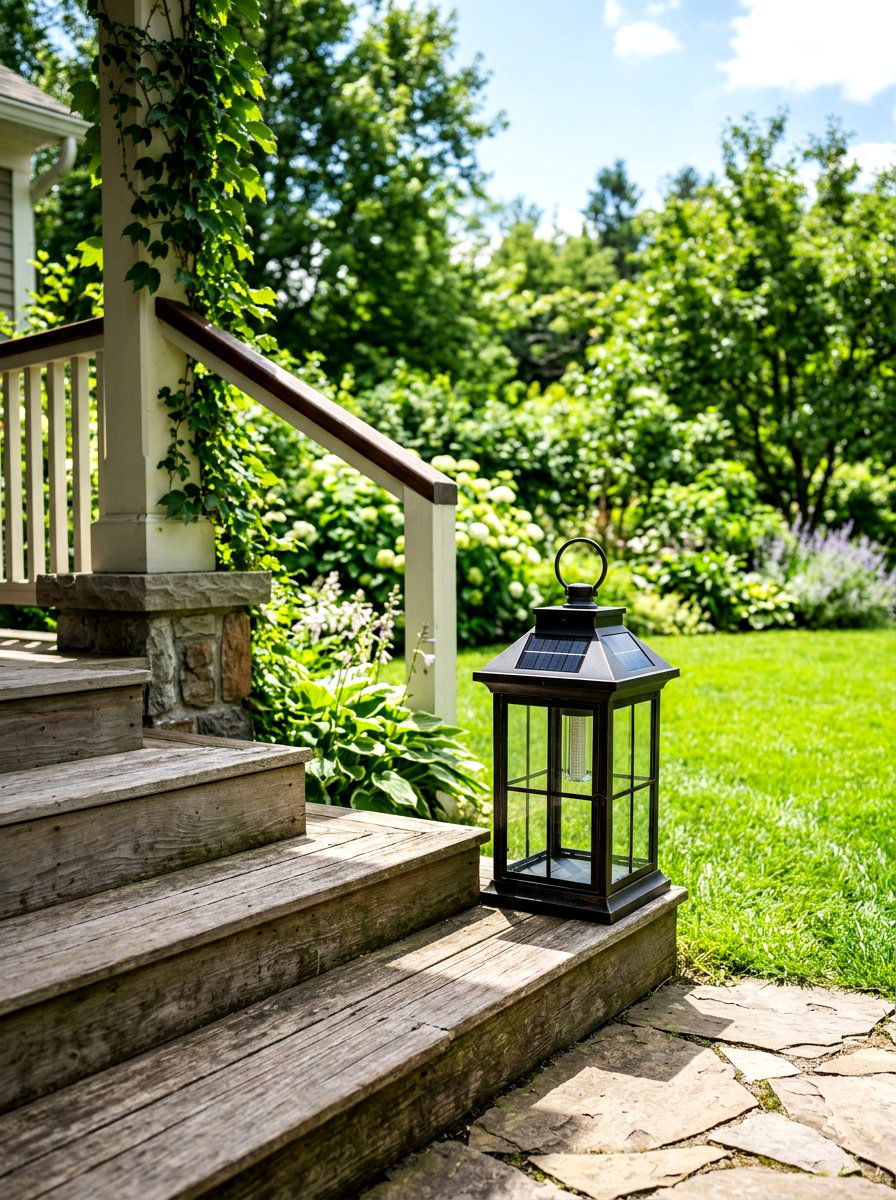 Solar Powered Lantern - 25 Spring Lantern Ideas for Porch