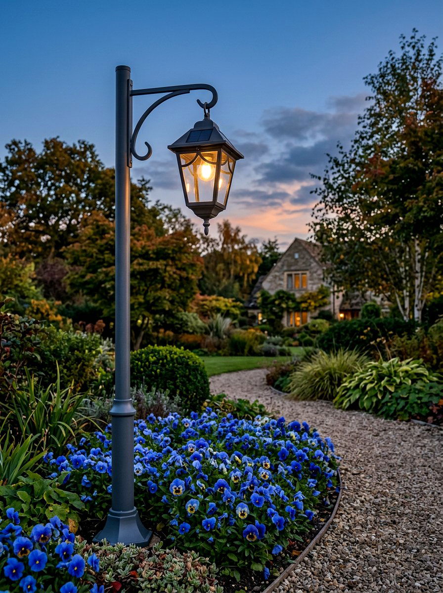 Solar lamp post - 25 Spring Lamp Post Decor Ideas