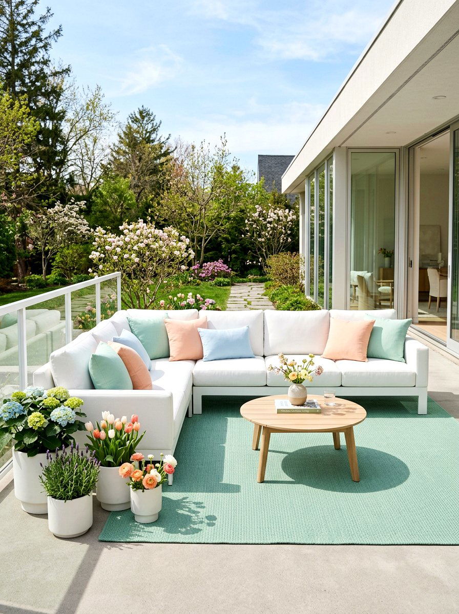 Solid Pastel Pillow - 25 Spring Porch Pillow Ideas