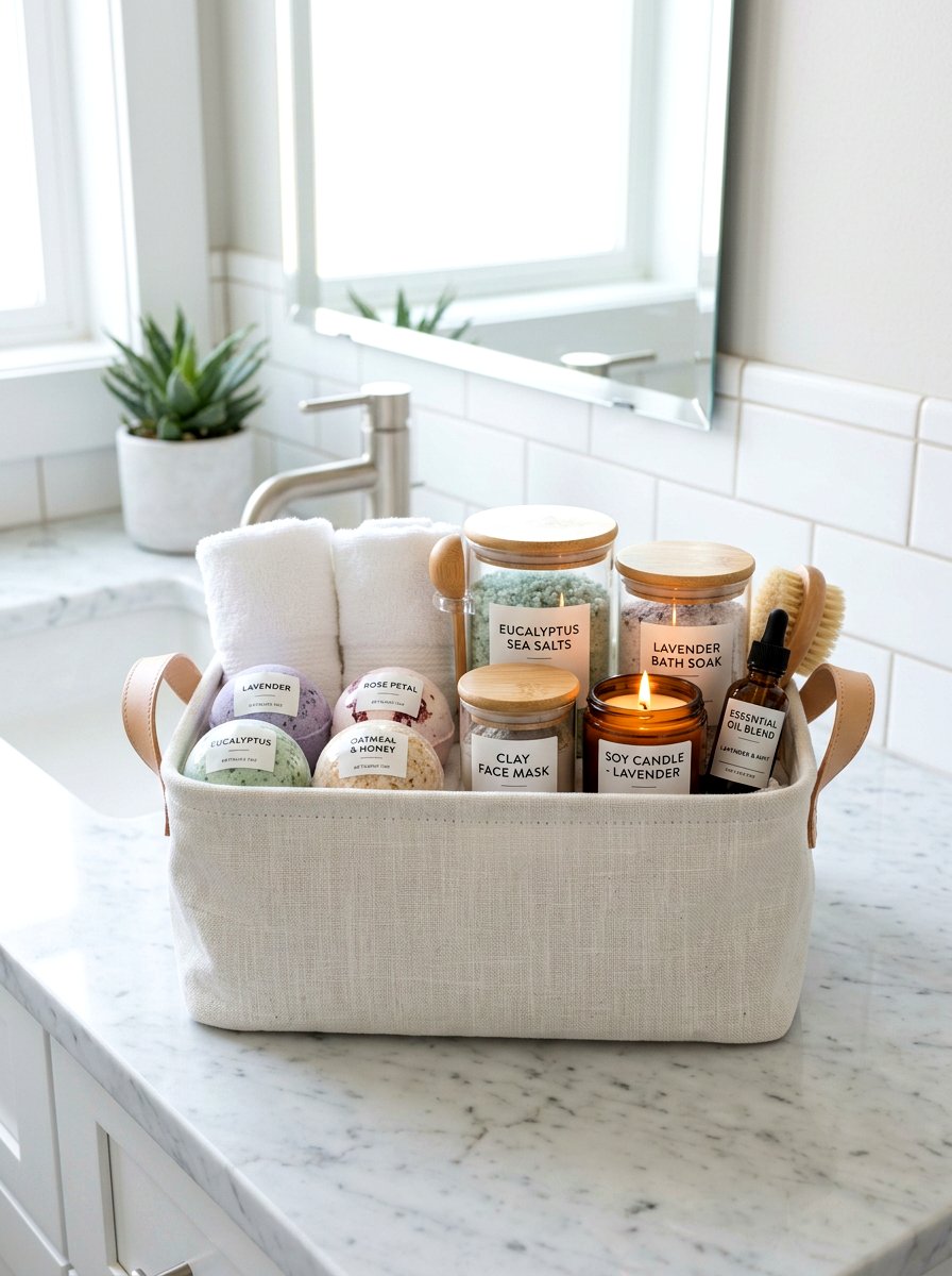 Spa Day Basket - 25 Spring Basket Filler Ideas