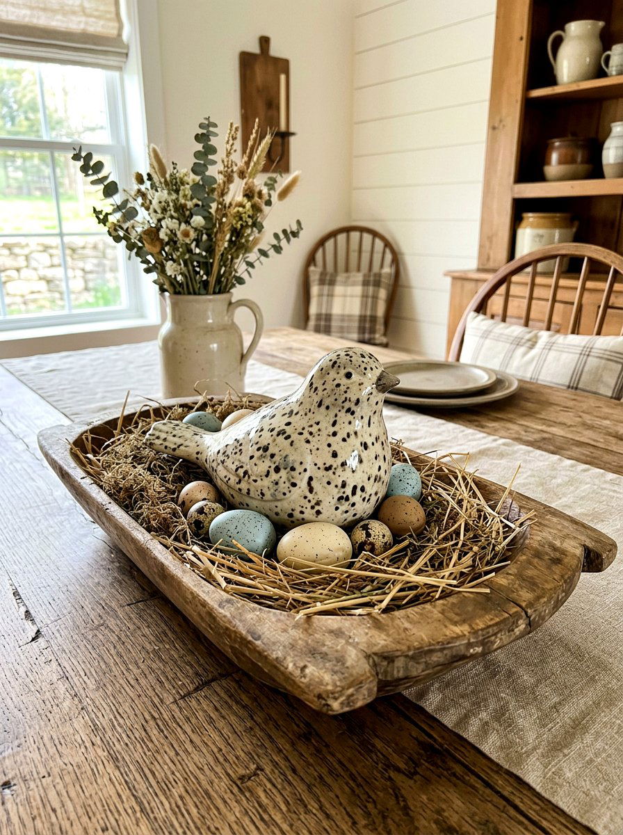 Speckled Ceramic Bird For Farmhouse Look - 25 Spring Ceramic Bird Ideas