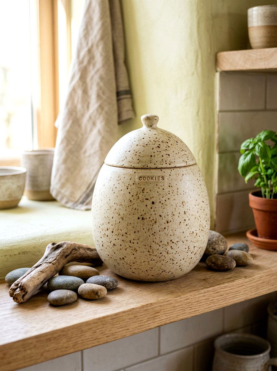 Speckled Egg Cookie Jar - 25 Spring Cookie Jar Ideas