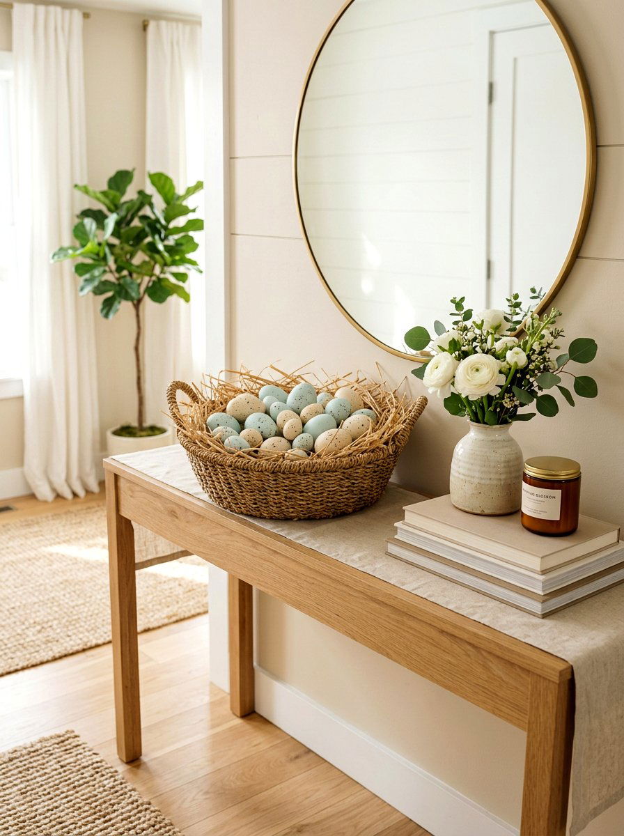 Speckled Egg Display - 25 Spring Bowl Filler Ideas