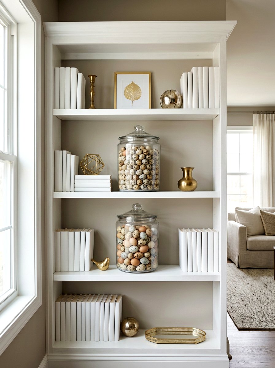 Speckled Egg Glass Jar - 25 Spring Robin Egg Decor Ideas