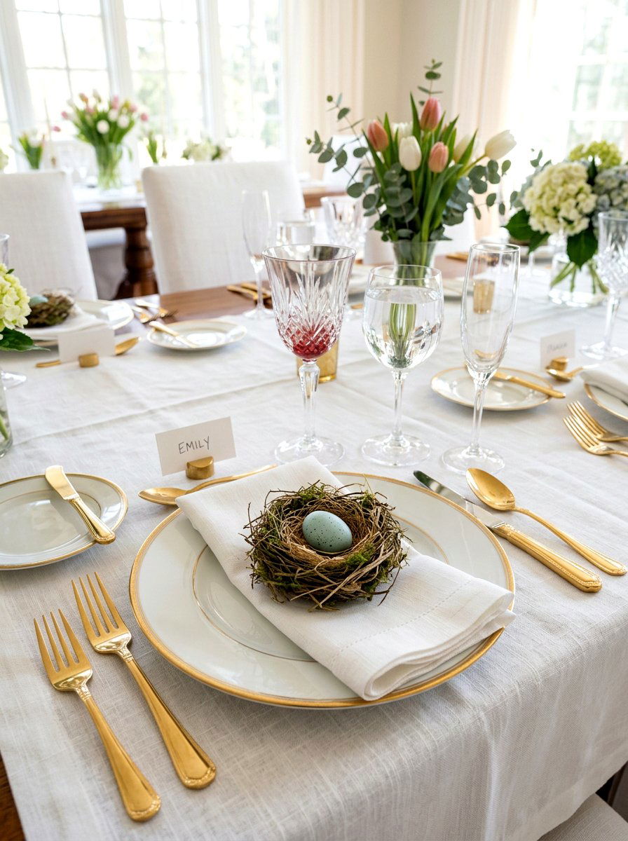 Speckled Egg Place Setting - 25 Spring Robin Egg Decor Ideas