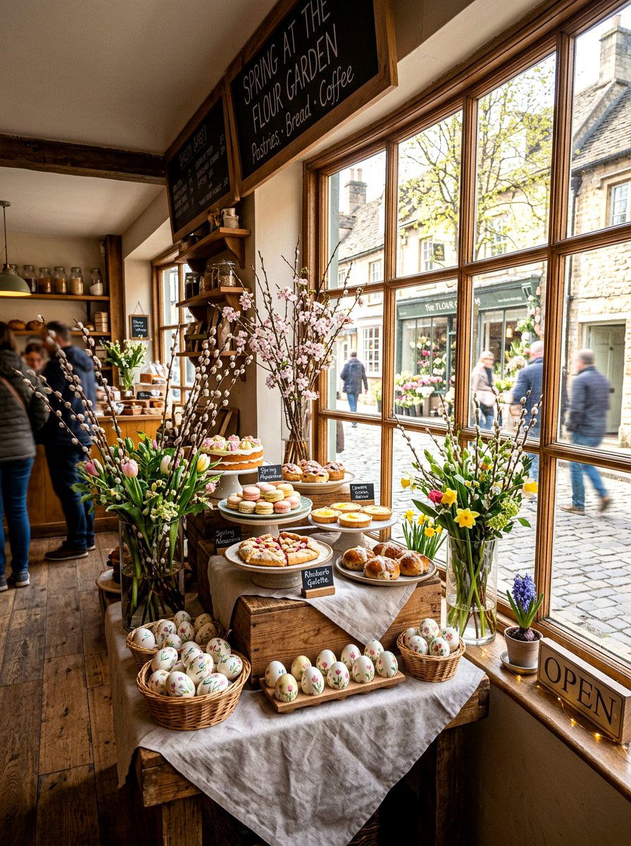 Spring Bakery Window Display - 25 Spring Bakery Decor Ideas