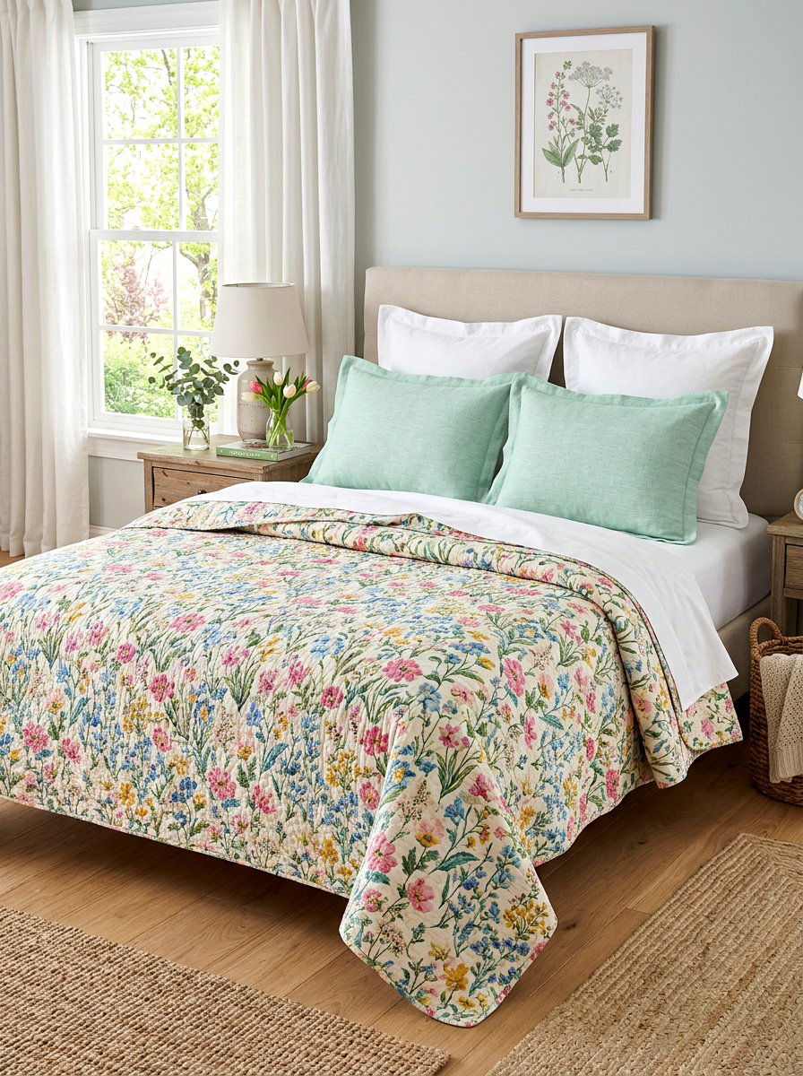 Spring Bedding Set - 25 Spring Boutique Decor Ideas