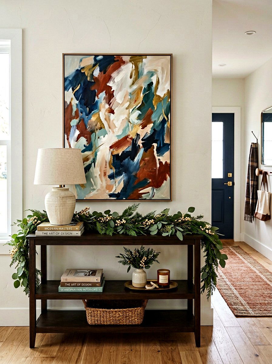 Spring Berry Console Table - 25 Spring Greenery Garland Ideas