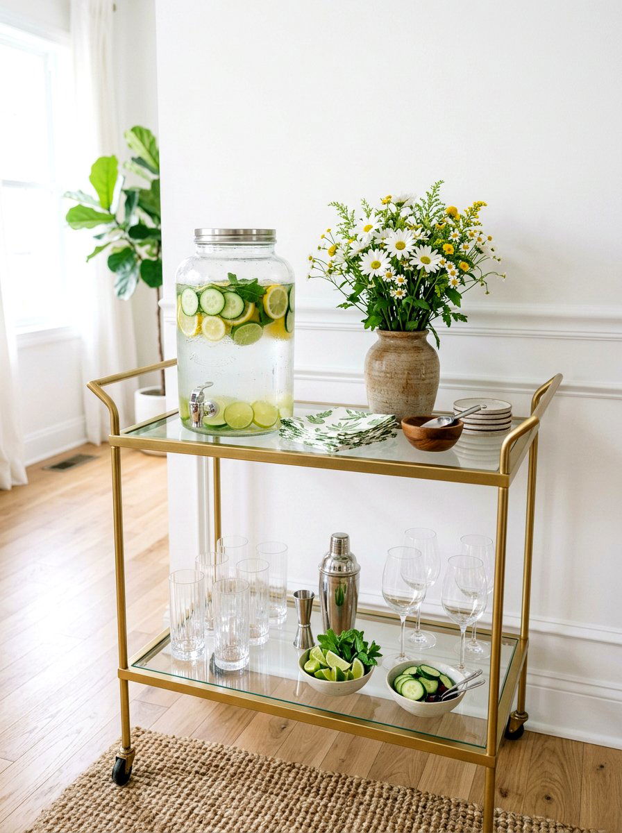Spring Beverage Station - 25 Spring Display Ideas