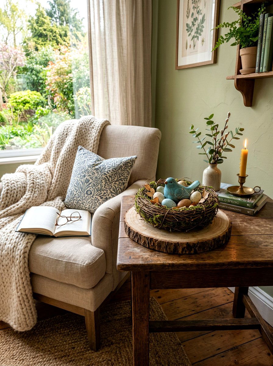 Spring Bird Nest Decor For Table - 25 Spring Ceramic Bird Ideas