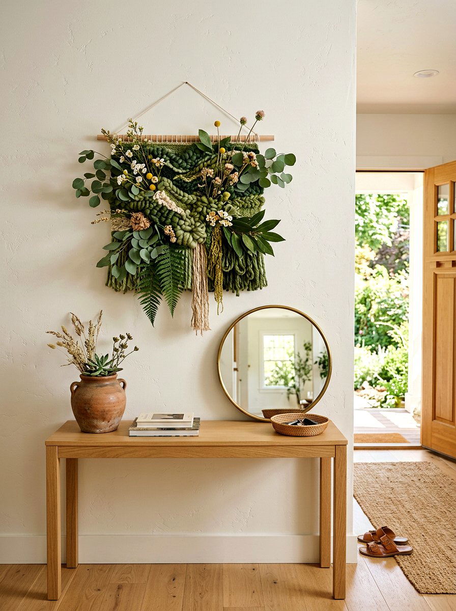 Spring Botanical Wall Hanging - 25 Spring Punch Needle Decor Ideas