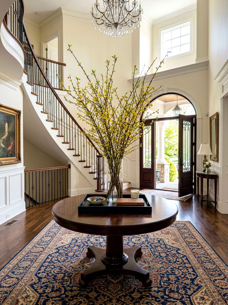 Spring Branch Tray - 25 Spring Round Tray Decor Ideas