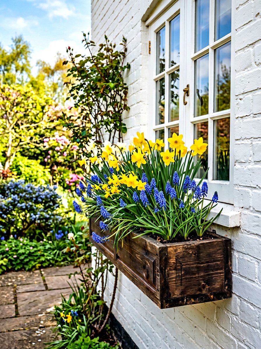 Spring Bulb Window Box - 25 Spring Daffodil Arrangement Ideas