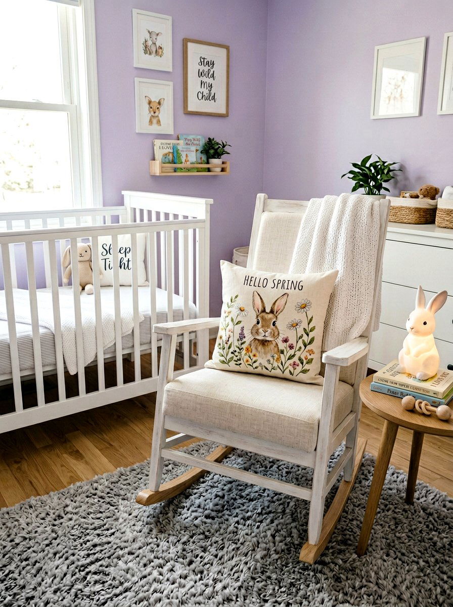 Spring Bunny Accent Pillow - 25 Spring Throw Pillow Ideas