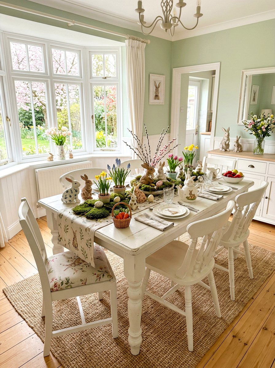 Spring Bunny Decor - 25 Spring Afternoon Tea Decor Ideas
