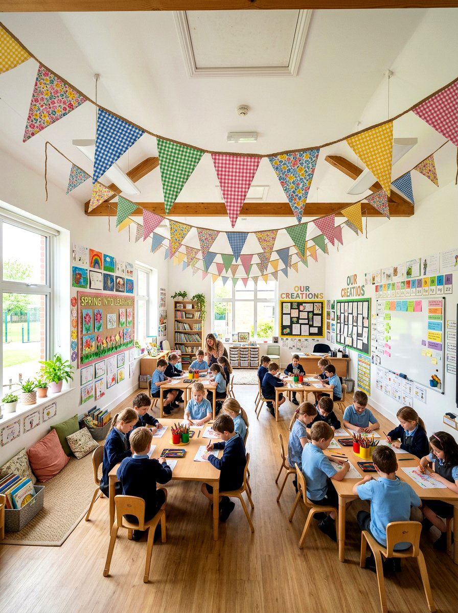 Spring Bunting Banner - 25 Spring Classroom Decor Ideas