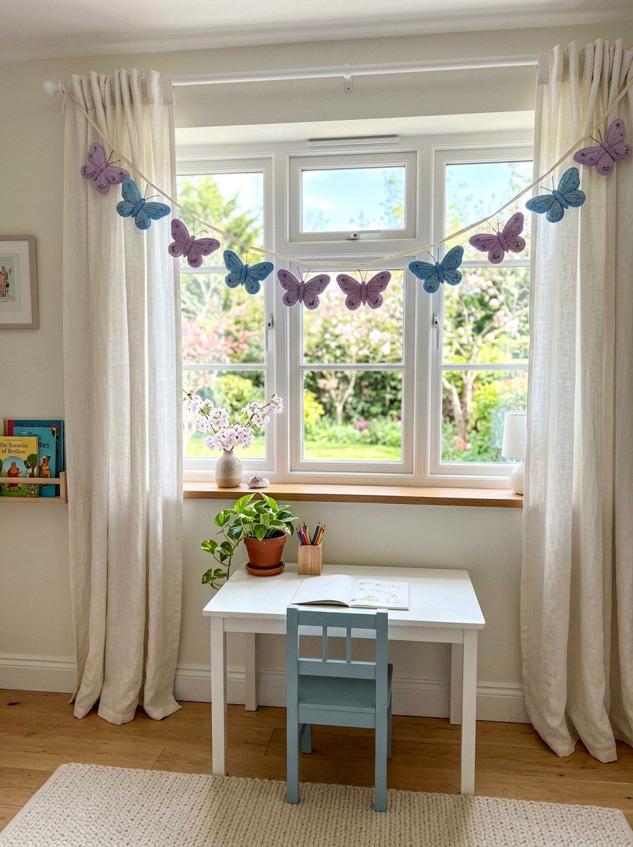 Spring Butterfly Felt Garland - 25 Spring Felt Garland Ideas