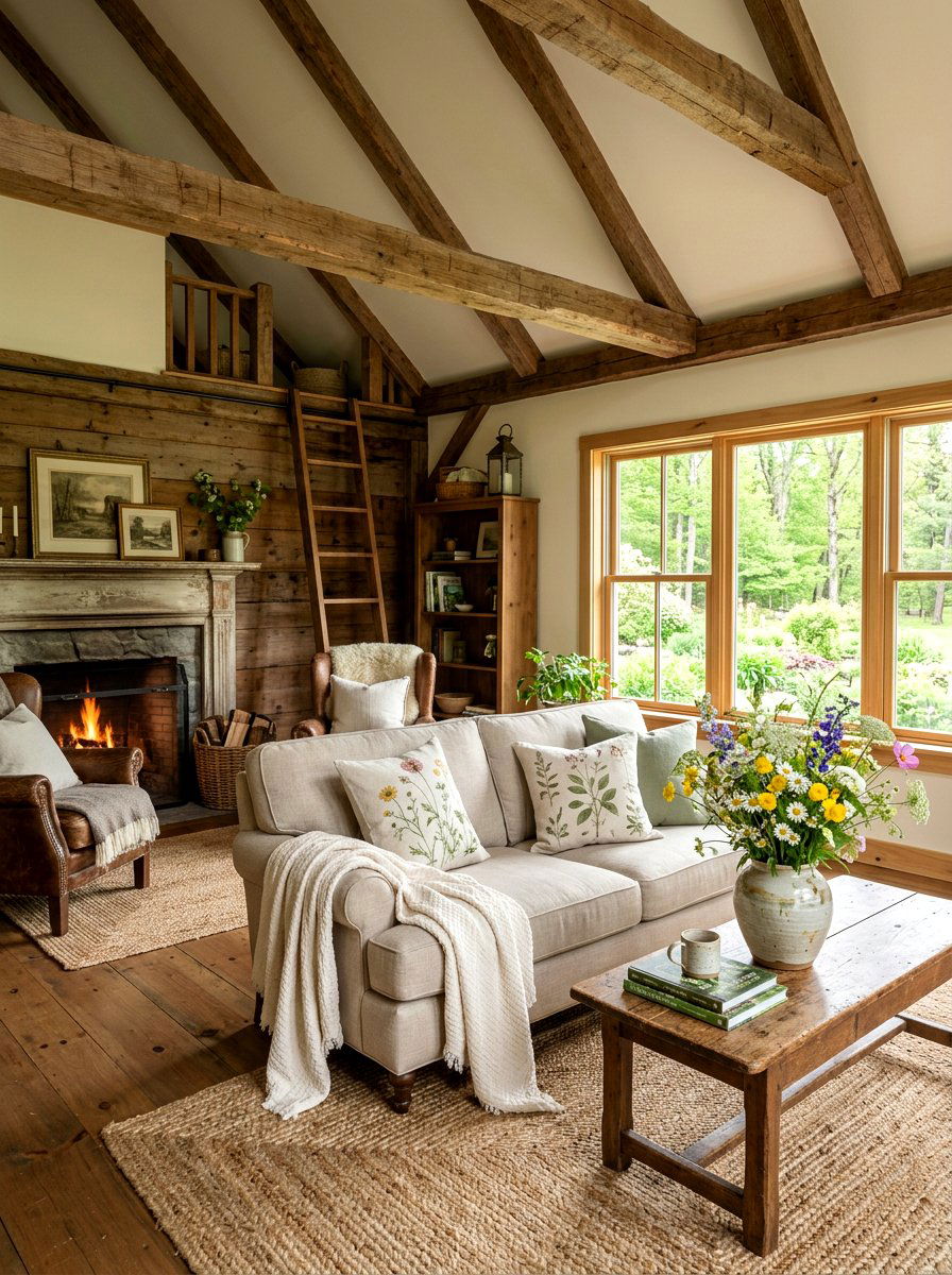 Spring Cabin Living Room - 25 Spring Cabin Decor Ideas