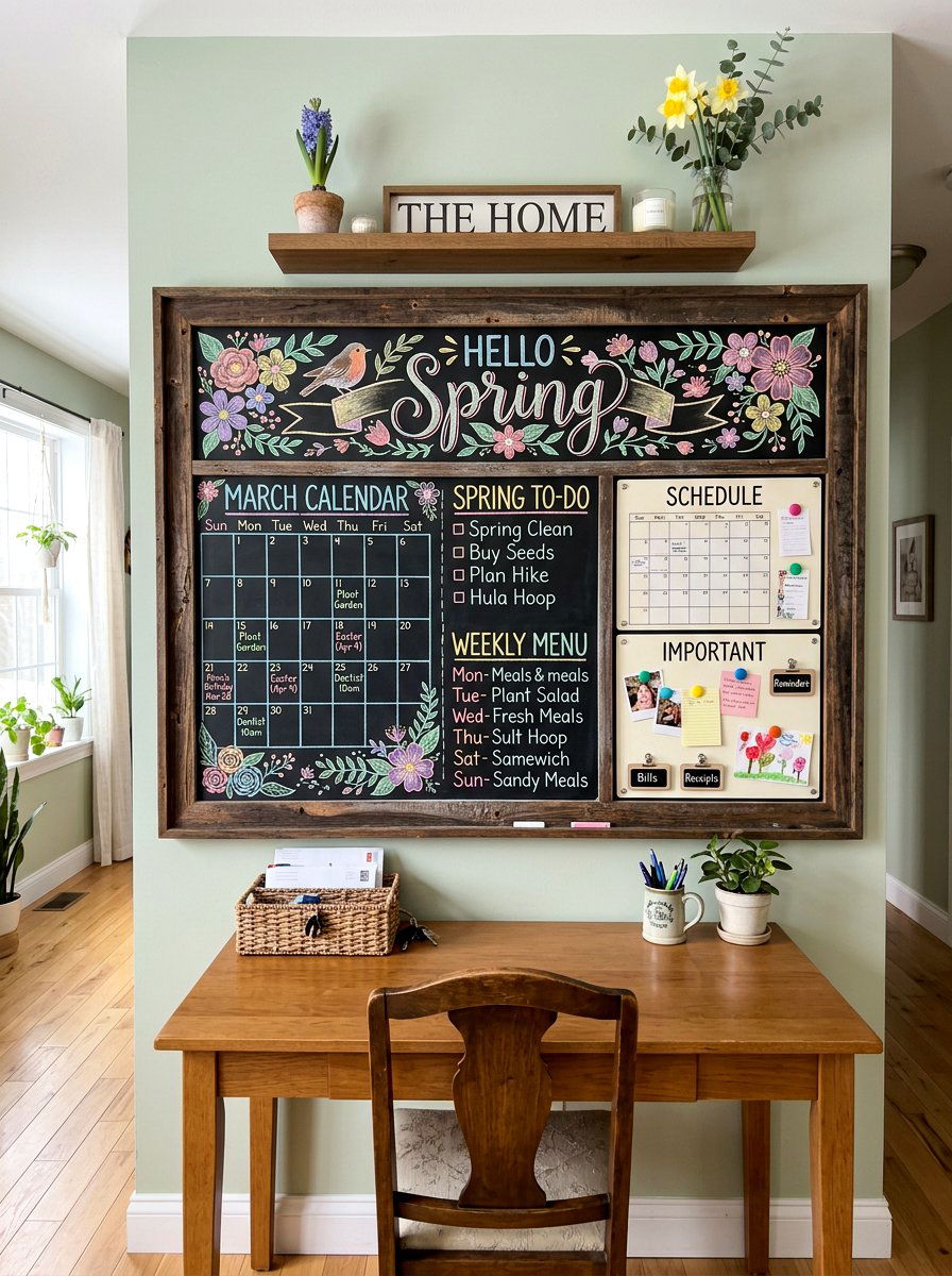 Spring Chalkboard Frame - 25 Spring Photo Frame Decor Ideas