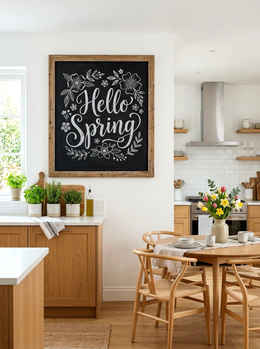 Spring Chalkboard Sign - 25 Spring Hand Lettering Decor Ideas