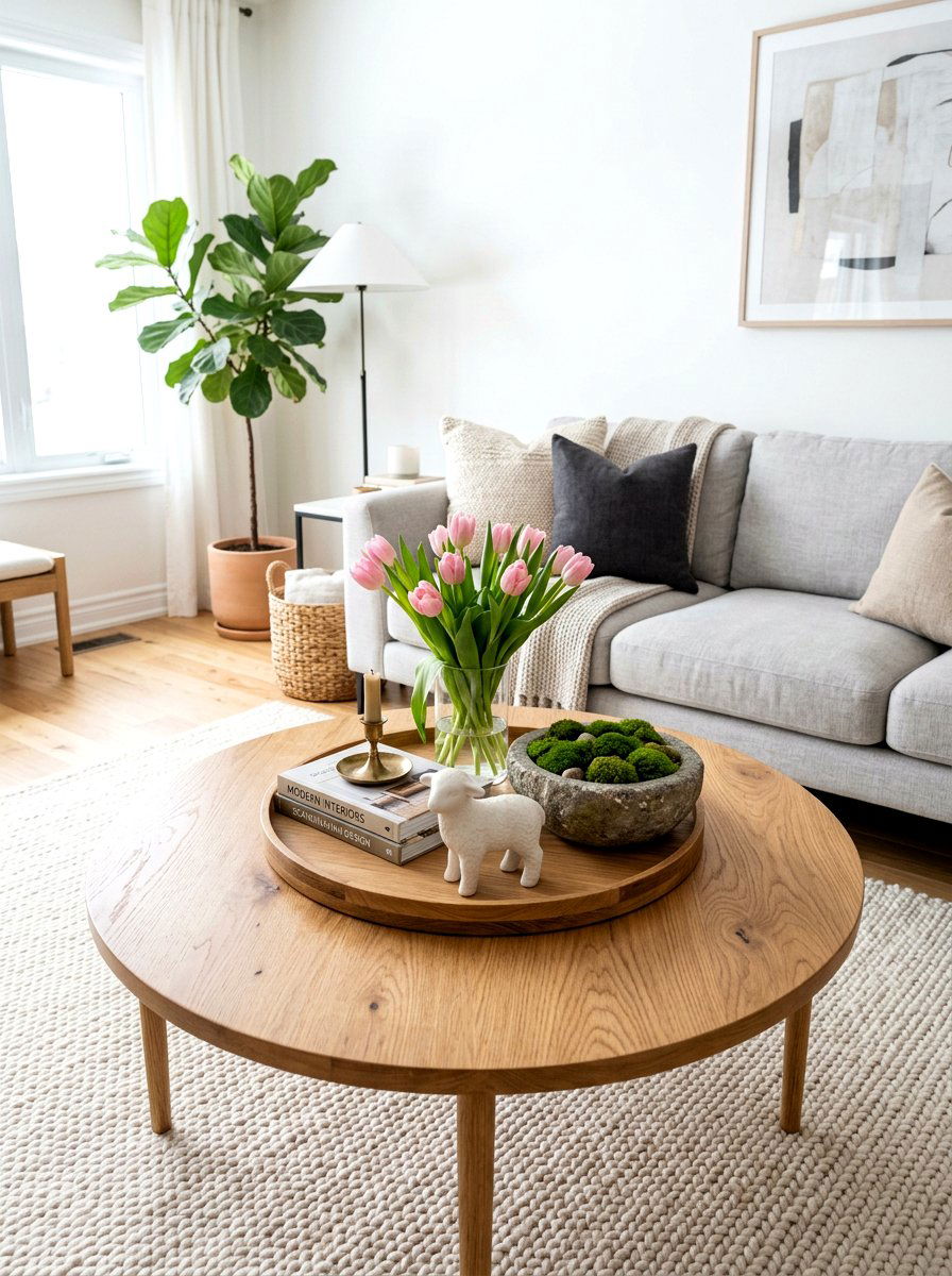 Spring Coffee Table Tray - 25 Spring Lamb Decor Ideas