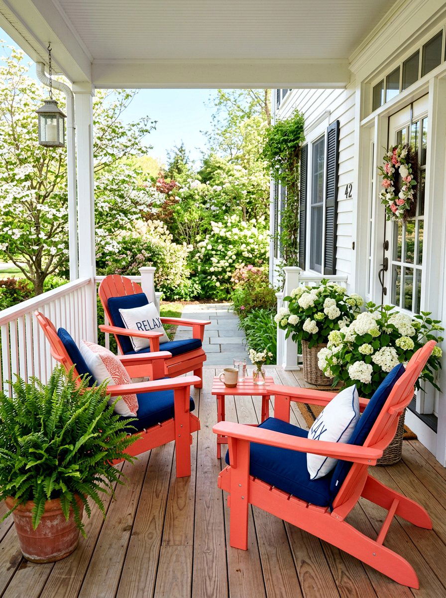 Spring Coral Porch Furniture - 25 Spring Coral Decor Ideas