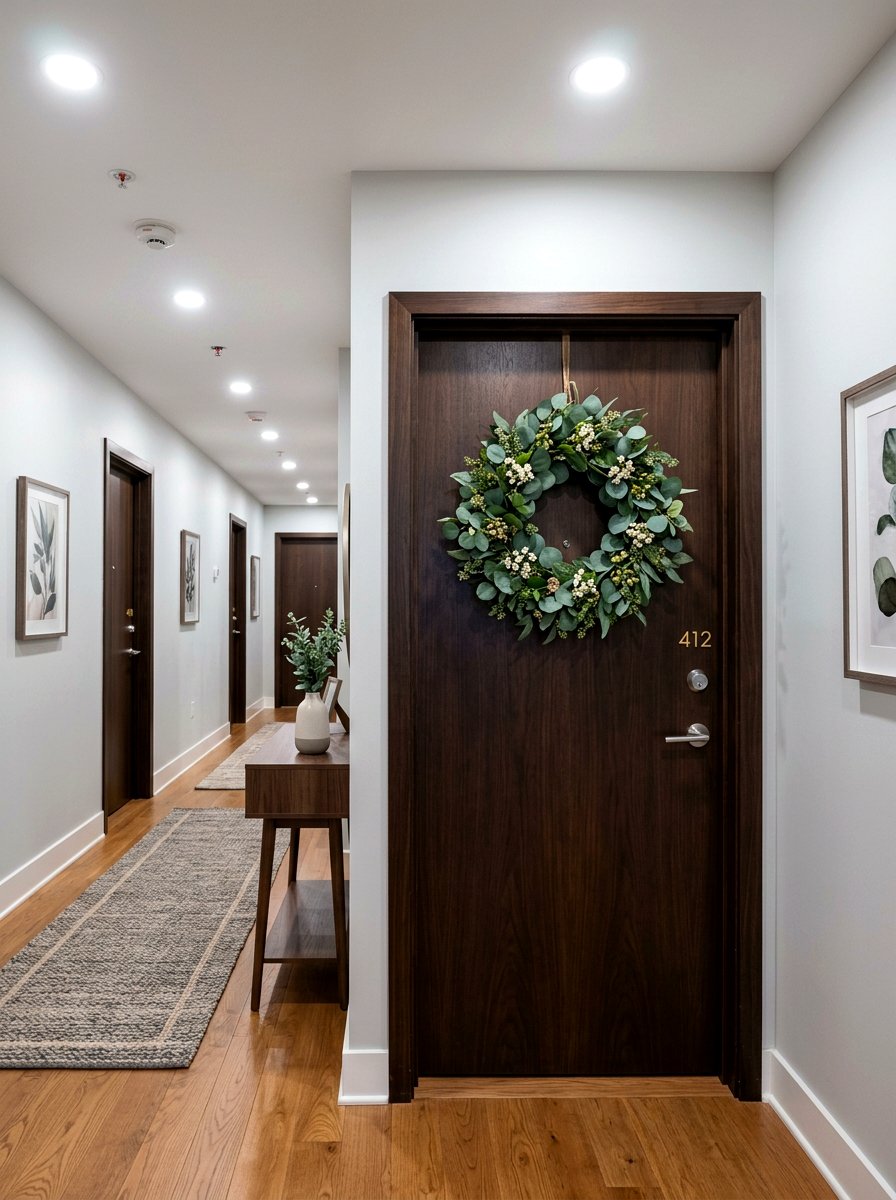 Spring Door Wreath - 25 Spring Condo Decor Ideas