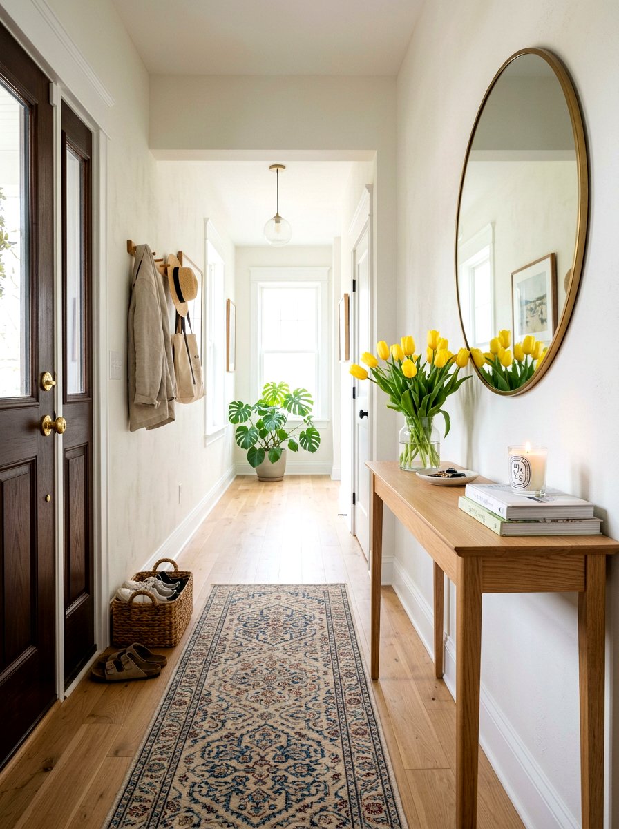 Spring Entryway Console - 25 Spring Airbnb Decor Ideas