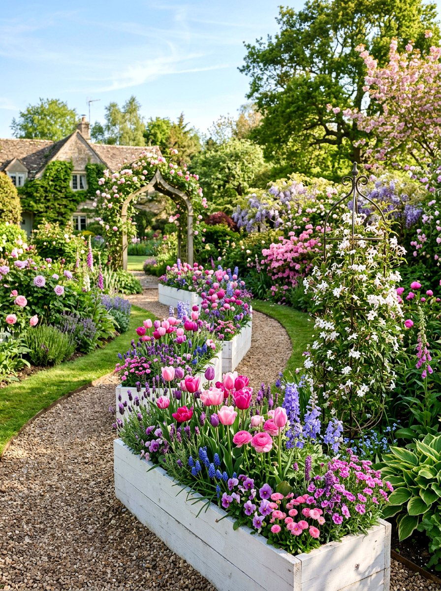 Spring Floral Garden - 25 Spring Rooftop Decor Ideas