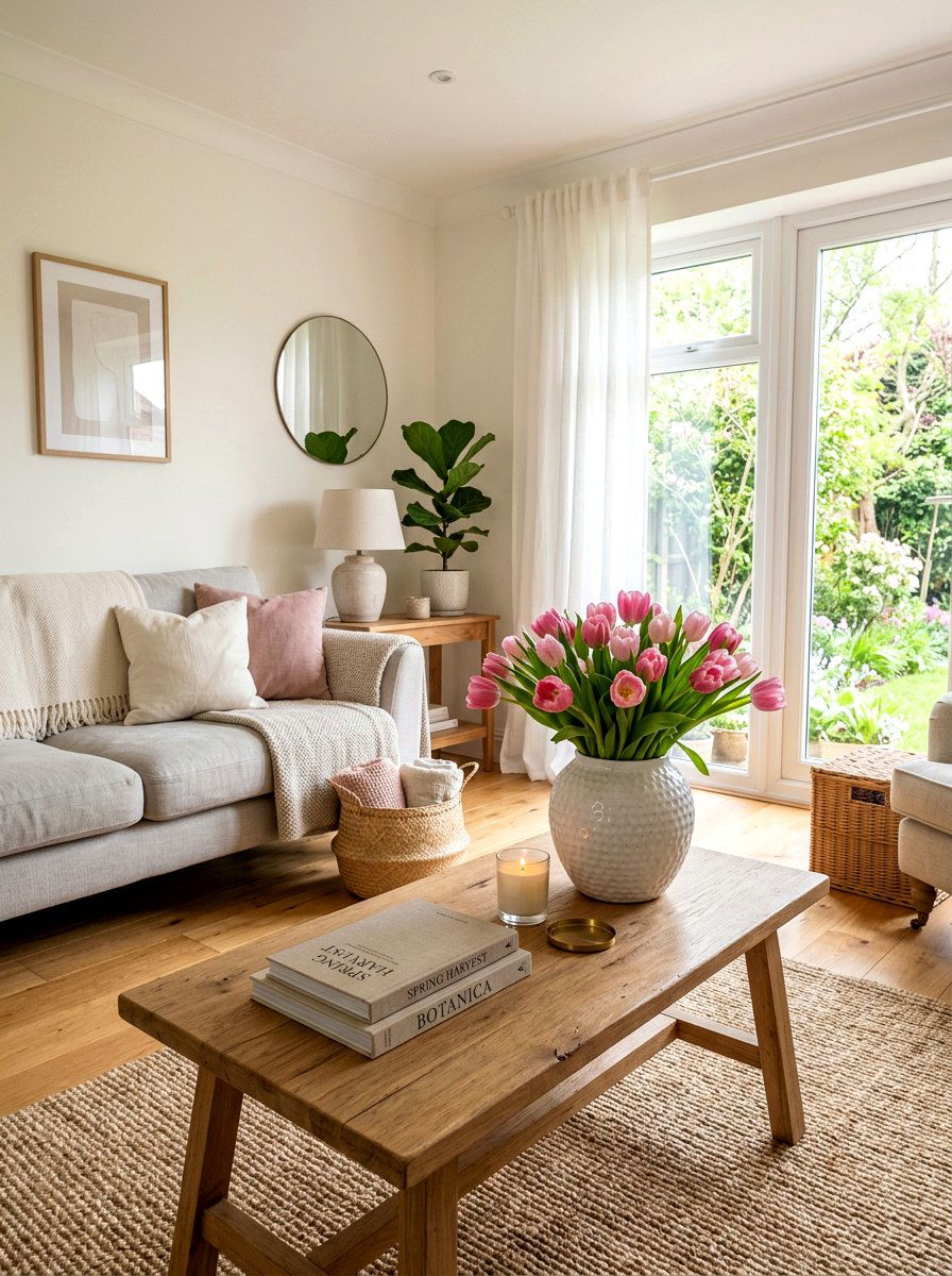 Spring Floral Vase - 25 Spring Pottery Decor Ideas