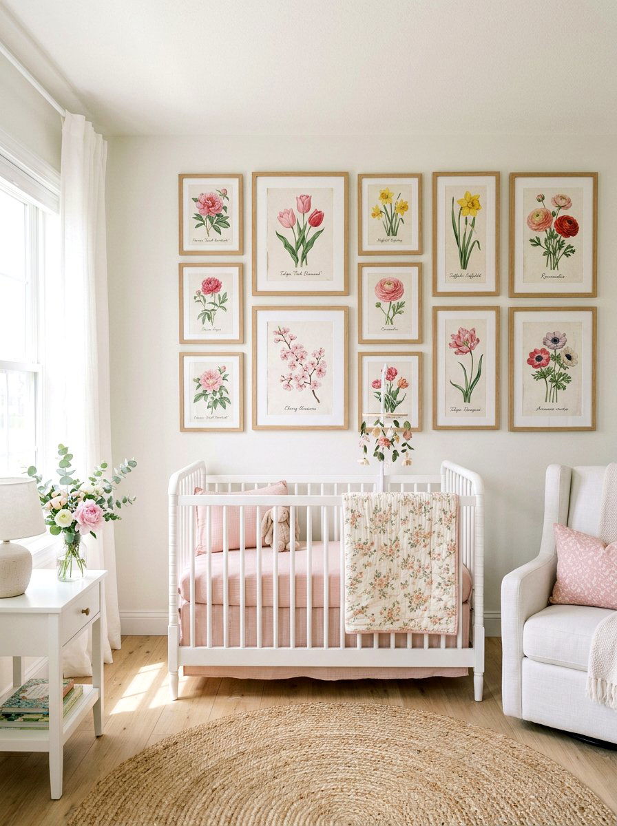 Spring Flower Wall Art - 25 Spring Crib Decor Ideas