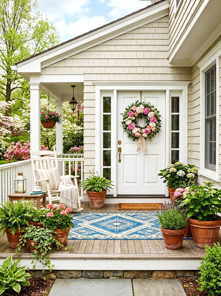 Spring Front Porch - 25 Spring Boutique Decor Ideas