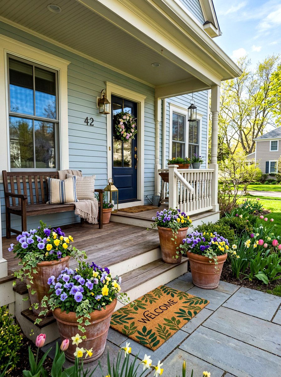 Spring Front Porch - 25 Spring Model Home Decor Ideas