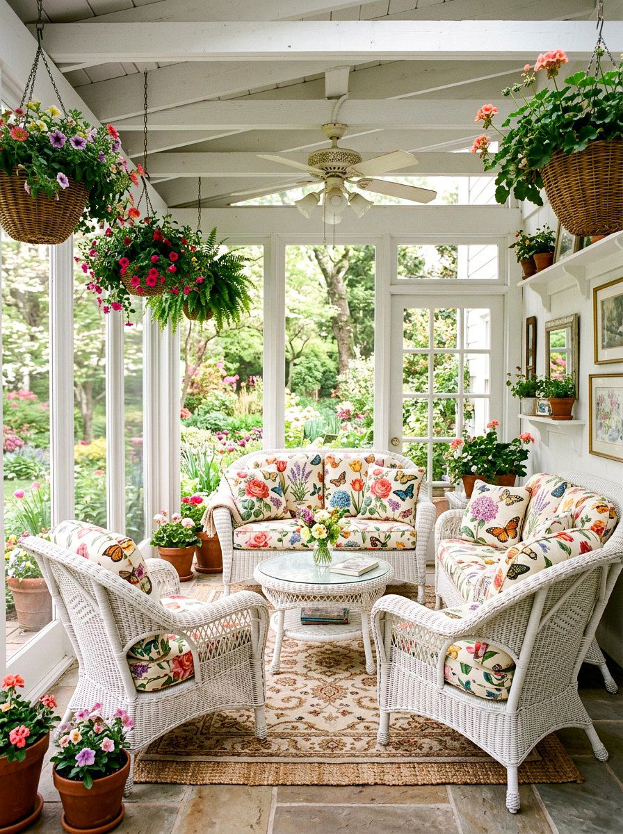 Spring Garden Patterned Pillow - 25 Spring Floral Pillow Ideas