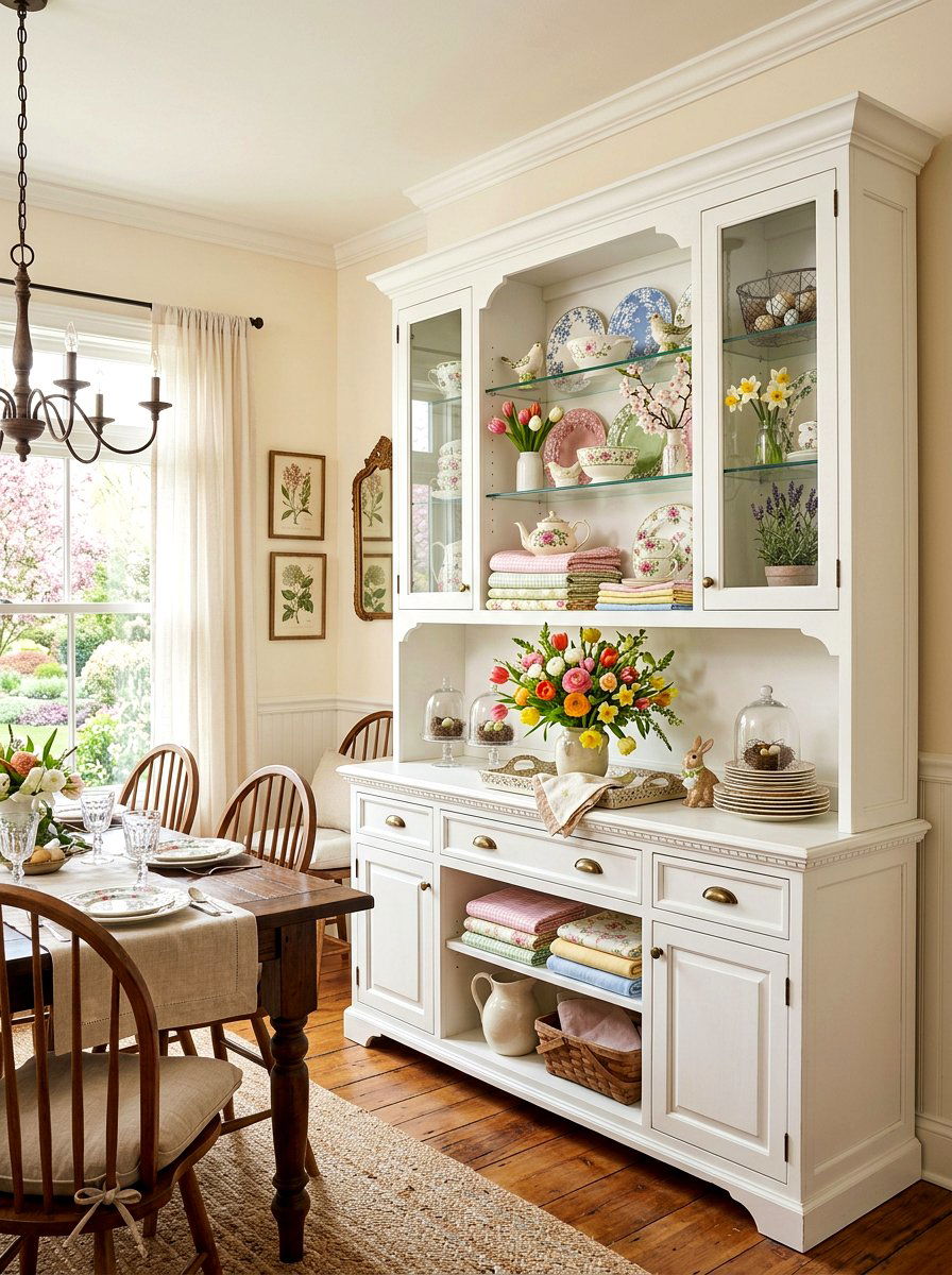Spring Kitchen Hutch Decor - 25 Spring Kitchen Cabinet Decor Ideas