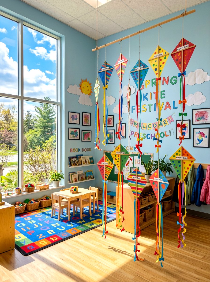 Spring Kite Display - 25 Spring Bulletin Board Ideas