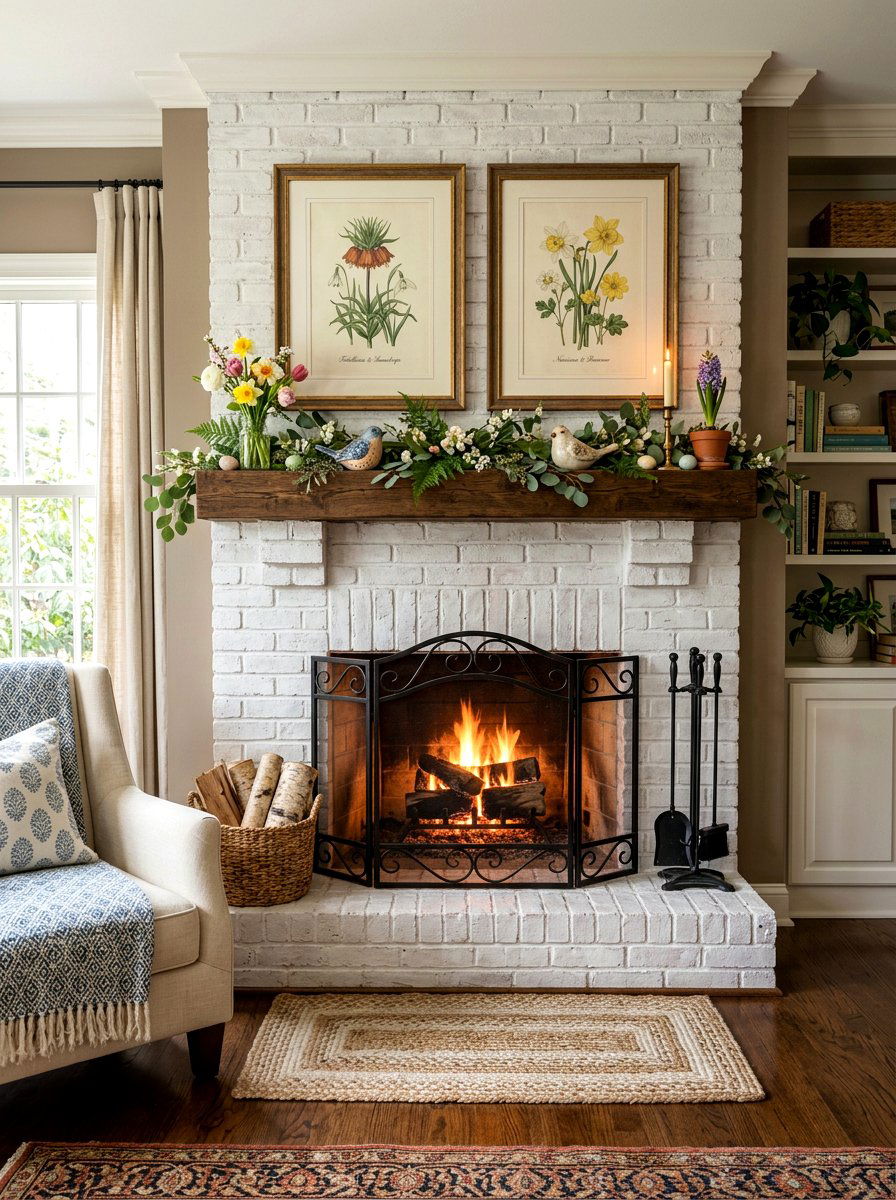 Spring Mantel Decor - 25 Spring Cheap Decor Ideas