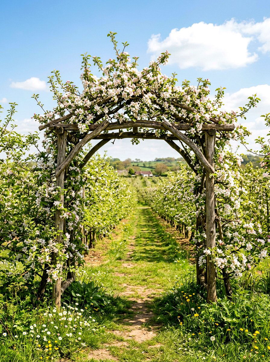 Spring Orchard Blossom Arch - 25 Spring Floral Arch Ideas