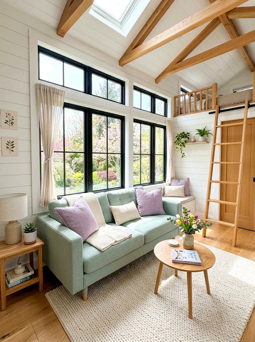 Spring Pastel Living Room - 25 Spring Tiny Home Decor Ideas