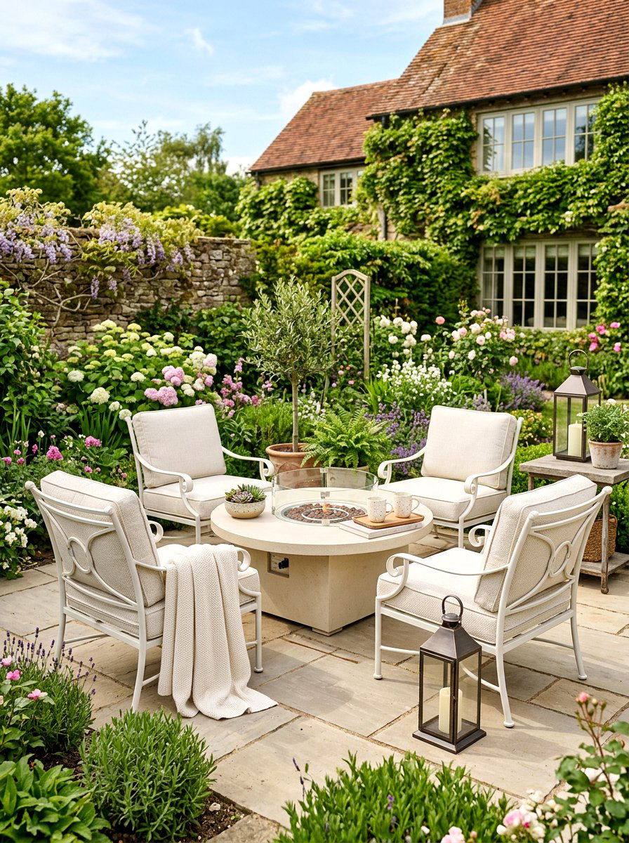 Spring Patio Furniture - 25 Spring Warm White Decor Ideas